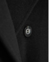 Long black double-breasted coat - Woman | Roberto Verino