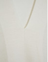 Ecru fine gauge wool V-neck sweater - Woman | Roberto Verino
