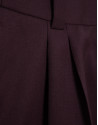 Men's cut pleated trousers in burgundy wool | Roberto Verino