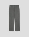 Pantalón recto espiga gris con perfil cámel | Roberto Verino