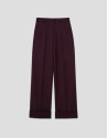 Men's cut pleated trousers in burgundy wool | Roberto Verino