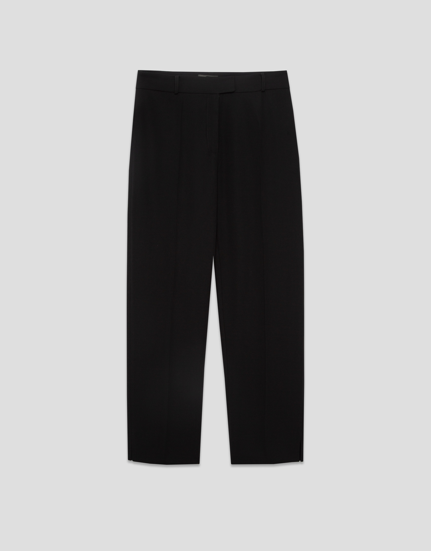 Black crepe straight pants - Woman - AW2025 | Roberto Verino