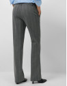 Pantalón recto espiga gris con perfil cámel | Roberto Verino
