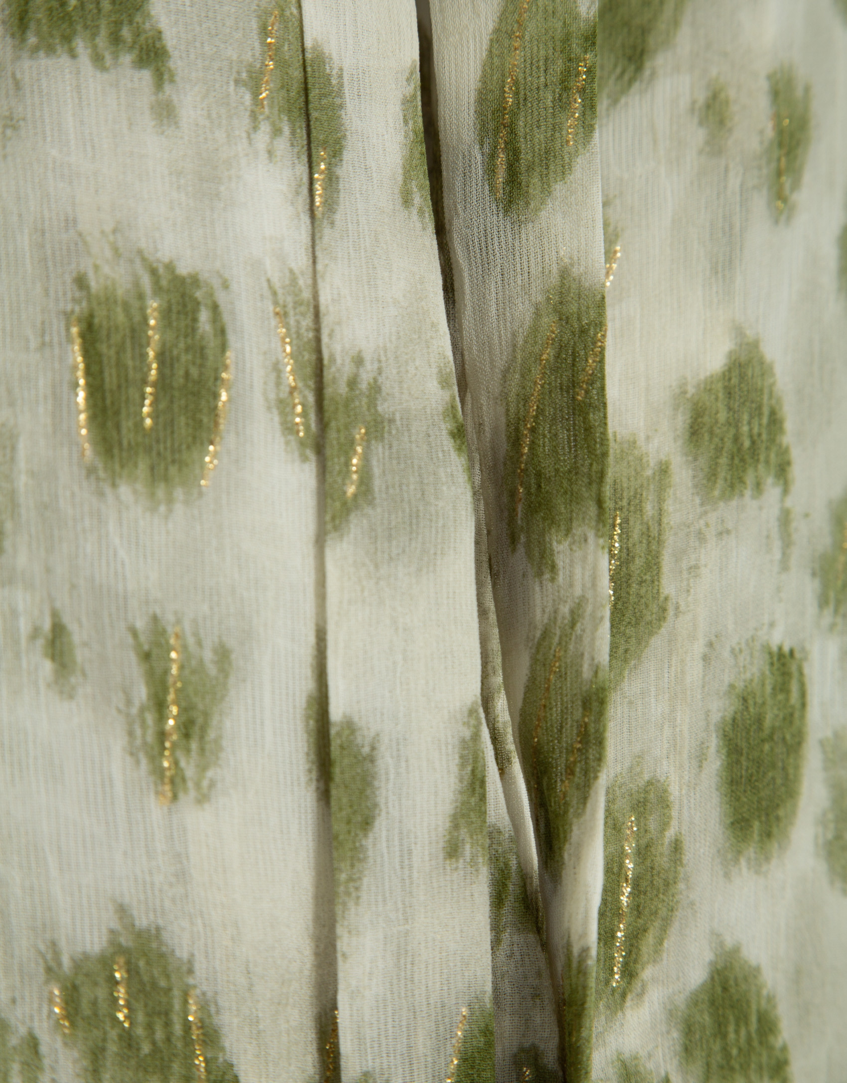 Green spot print ruffled blouse - Woman | Roberto Verino