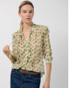 Green spot print ruffled blouse - Woman | Roberto Verino