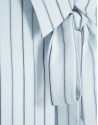 Blue striped shirt with bow at the neck - Woman | Roberto Verino