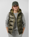 Green padded vest with hood - Woman - AW2025 | Roberto Verino