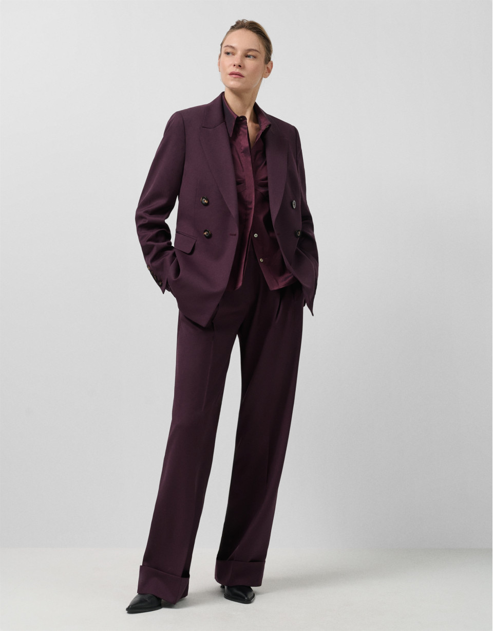 Blazer cruzada lana burdeos - AVANCE OI25 | Roberto Verino