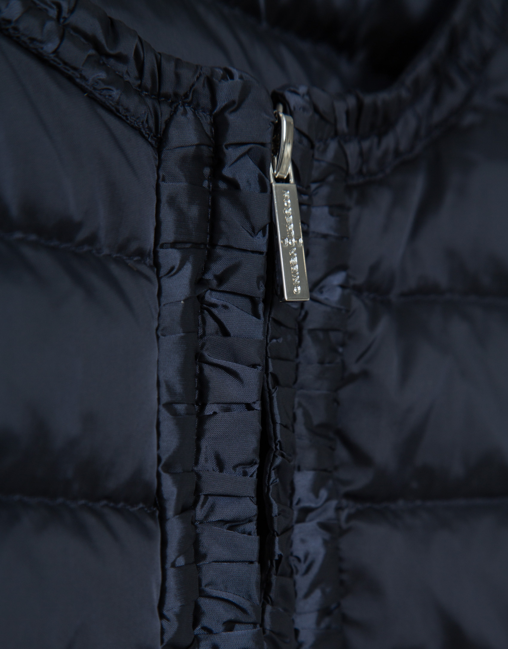 Blue four-pocket down padded jacket - Woman | Roberto Verino