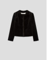 Chaqueta corta terciopelo negro - AVANCE OI25 | Roberto Verino