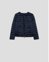 Blue four-pocket down padded jacket - Woman | Roberto Verino