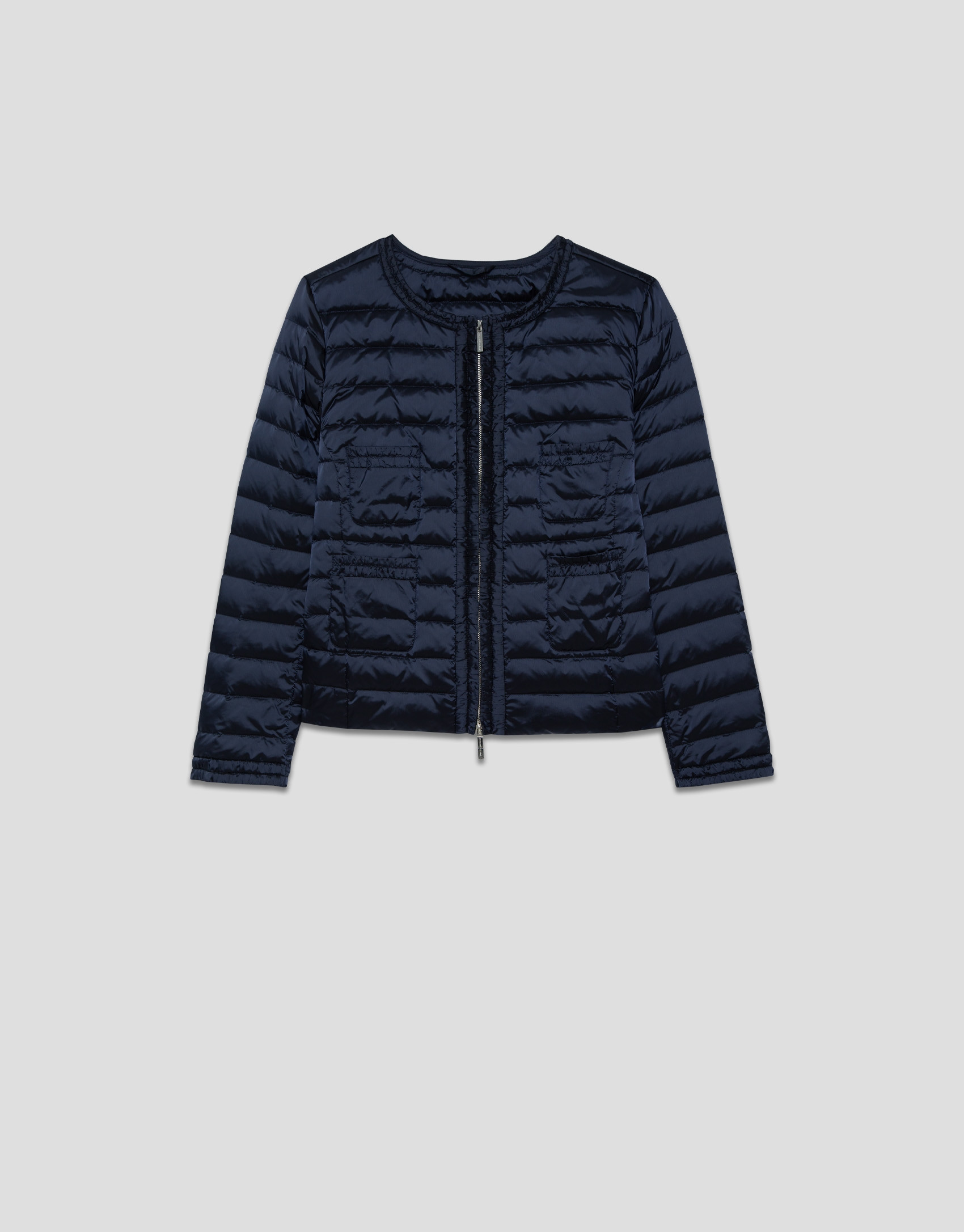 Blue four-pocket down padded jacket - Woman | Roberto Verino