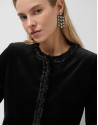 Short black velvet jacket - PREVIEW AW25 | Roberto Verino