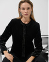 Chaqueta corta terciopelo negro - AVANCE OI25 | Roberto Verino