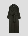 Long coat in green double-sided cloth - Woman | Roberto Verino