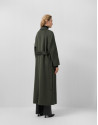 Long coat in green double-sided cloth - Woman | Roberto Verino