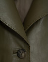 Long green napa coat - Woman - AW2025 | Roberto Verino