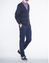 Navy blue knit cardigan