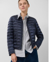 Chaqueta acolchada plumas cuatro bolsillos azul | Roberto Verino