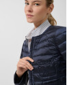 Chaqueta acolchada plumas cuatro bolsillos azul | Roberto Verino