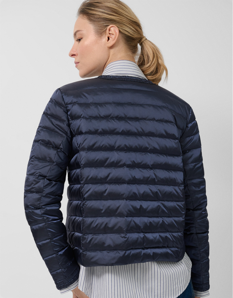 Blue four-pocket down padded jacket - Woman | Roberto Verino