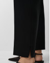 Pantalón recto crepé negro - Mujer - OI2025 | Roberto Verino