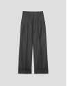 Pantalón pinzas corte masculino lana gris | Roberto Verino
