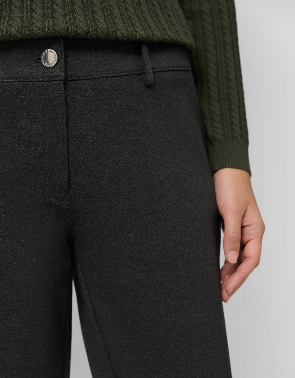 Pantalón punto elástico gris - Mujer - OI2025 | Roberto Verino