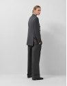 Pantalón pinzas corte masculino lana gris | Roberto Verino