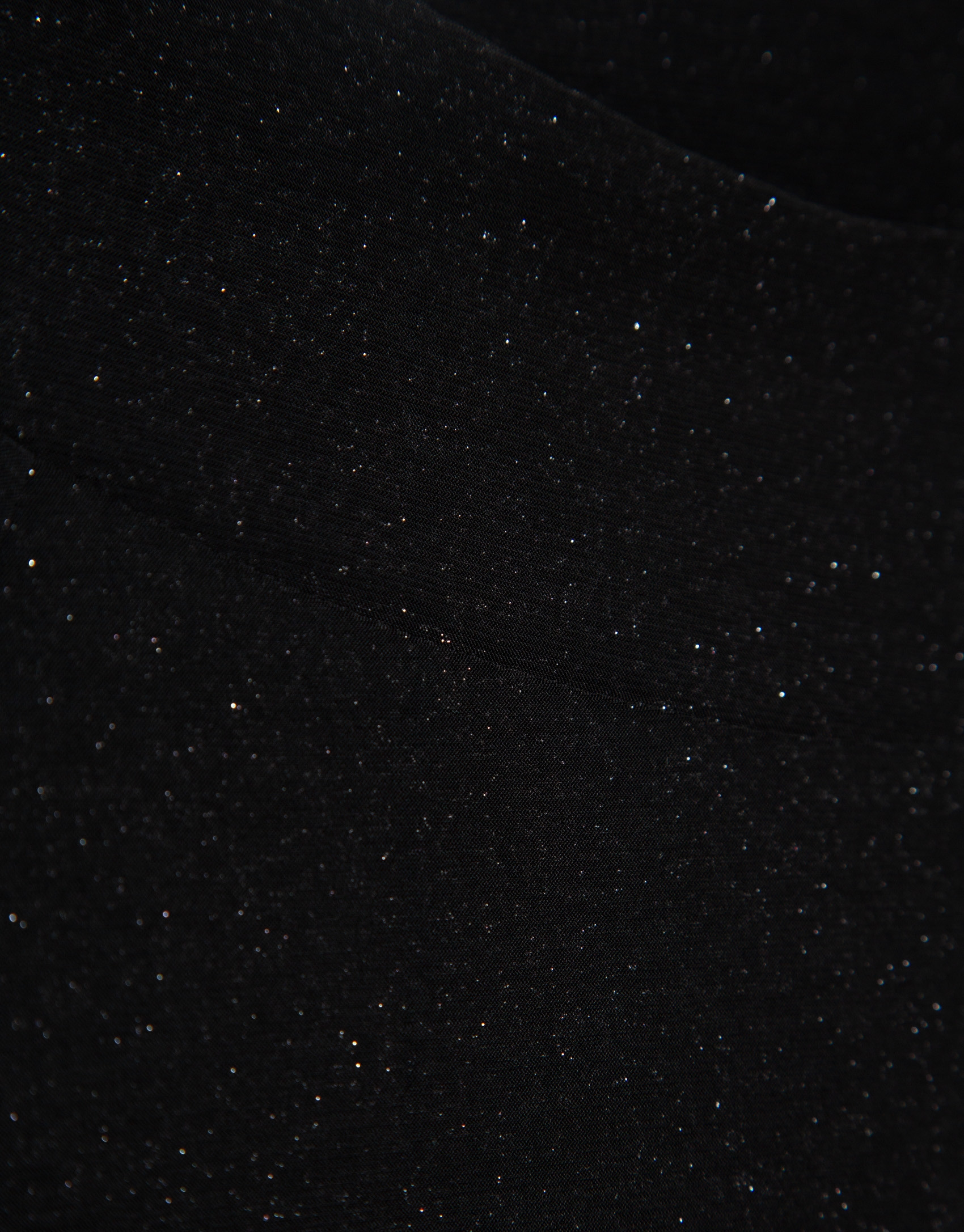 Black knit boat neck t-shirt with silver lurex | Roberto Verino