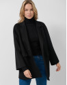 Short three-quarter length double-faced black... | Roberto Verino