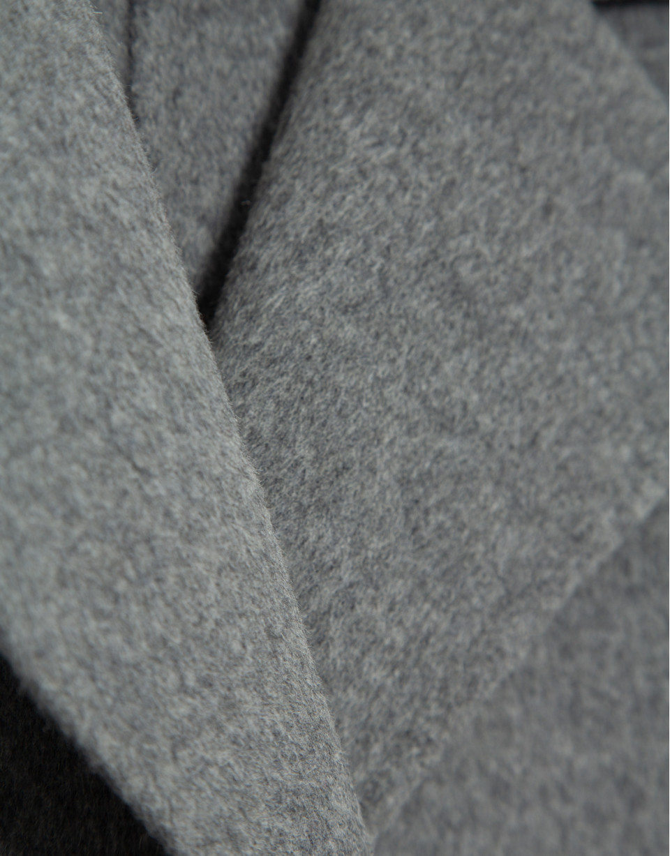 Light gray double-sided oversized long coat | Roberto Verino