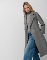 Abrigo largo oversize doble faz gris claro | Roberto Verino