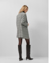 Black and white Welsh plaid double-breasted coat | Roberto Verino