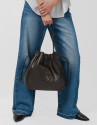 Bolso de hombro Daniela Hobo piel marrón | Roberto Verino