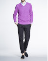 Jersey purpura punto pico ochos manga