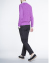 Jersey purpura punto pico ochos manga