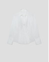 Cross-over shirt with white cotton stitched views