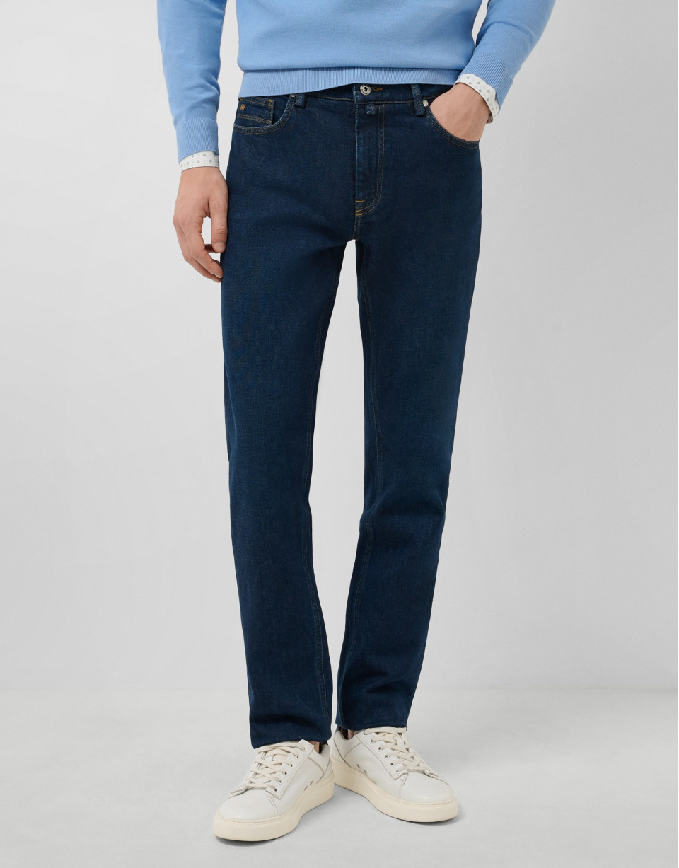 Regular fit dark blue men's denim trousers | Roberto Verino