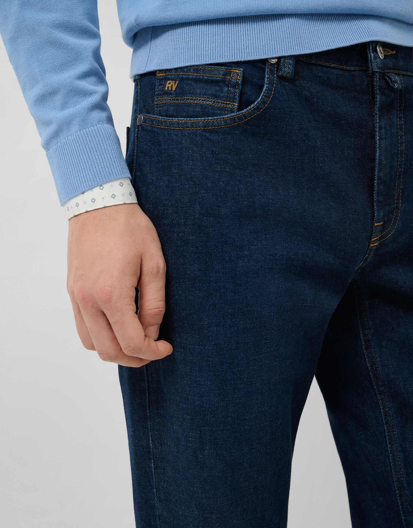 Pantalón denim hombre regular azul oscuro | Roberto Verino
