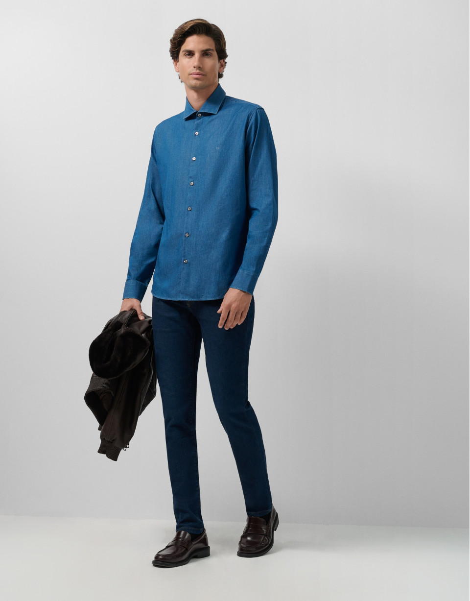 Pantalón denim hombre regular azul oscuro | Roberto Verino