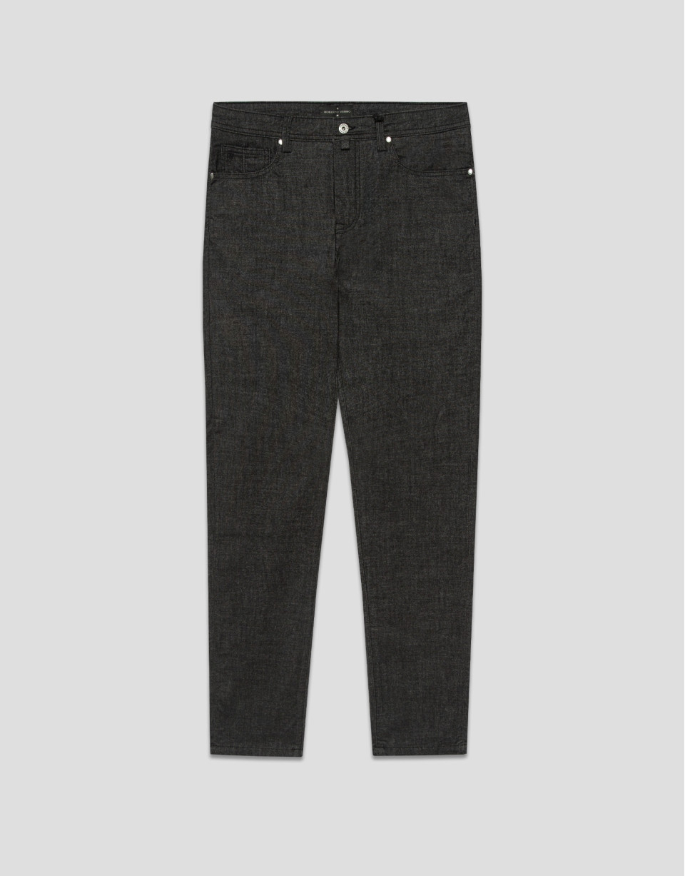 Men's slim-fit dark grey jeans - Man - AW2025 | Roberto Verino