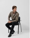Camisa sport regular tintada caqui - Hombre | Roberto Verino