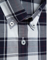 Camisa sport slim cuadros blanco perfiles ... | Roberto Verino
