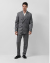 Half canvas virgin wool suit in grey tones | Roberto Verino