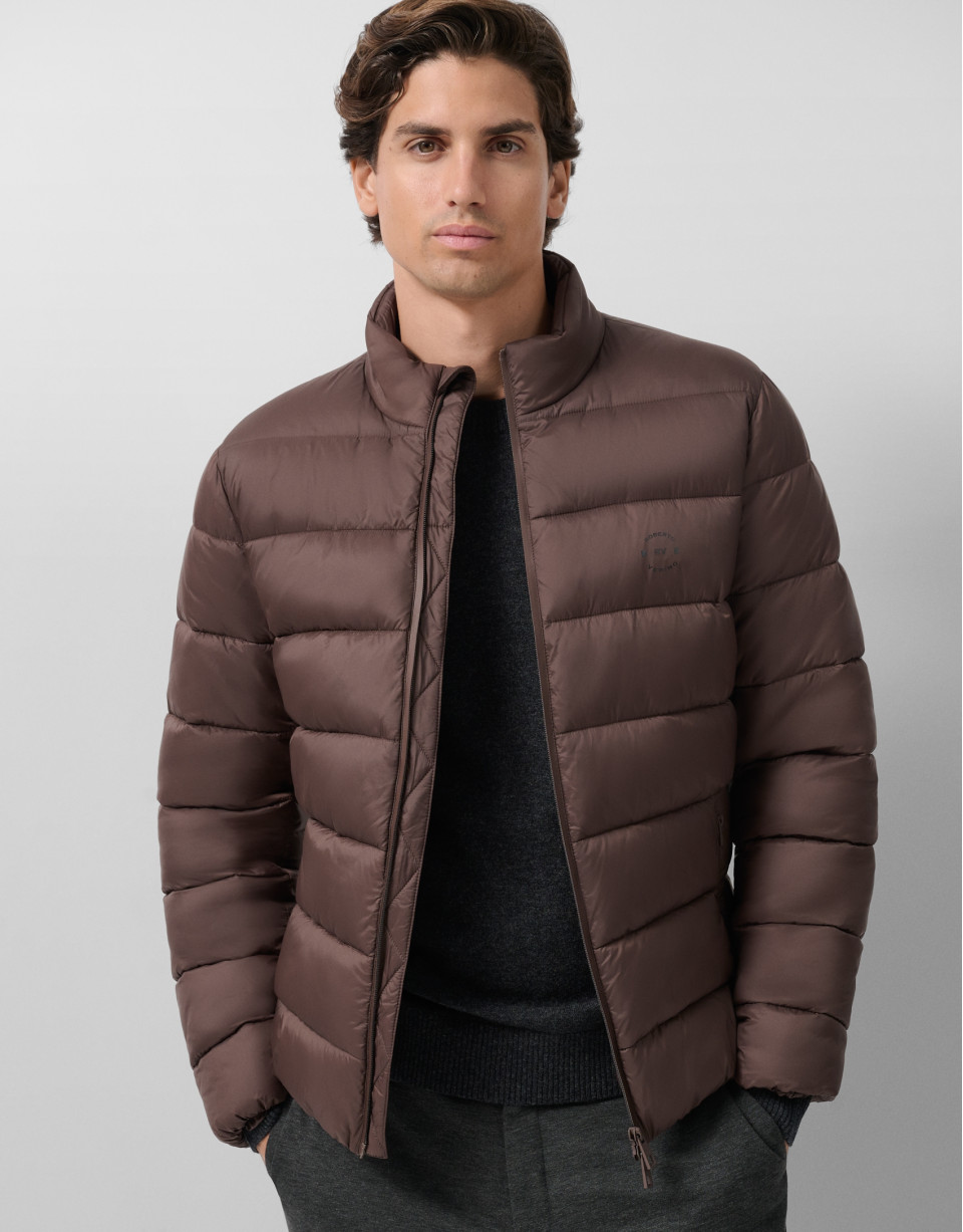 Brown padded technical jacket - Man - AW2025 | Roberto Verino