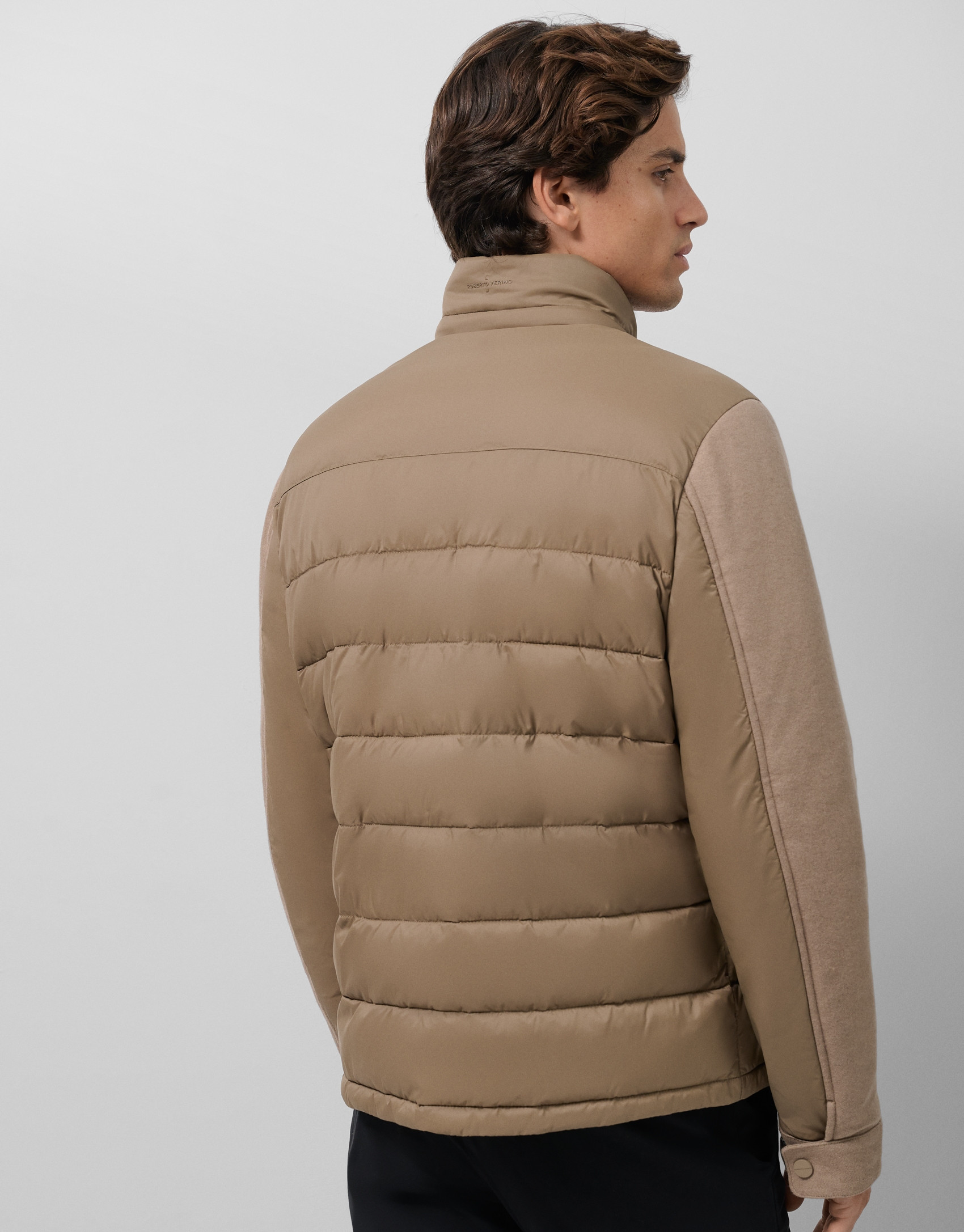 Jacket combined with technical fabric and ... | Roberto Verino