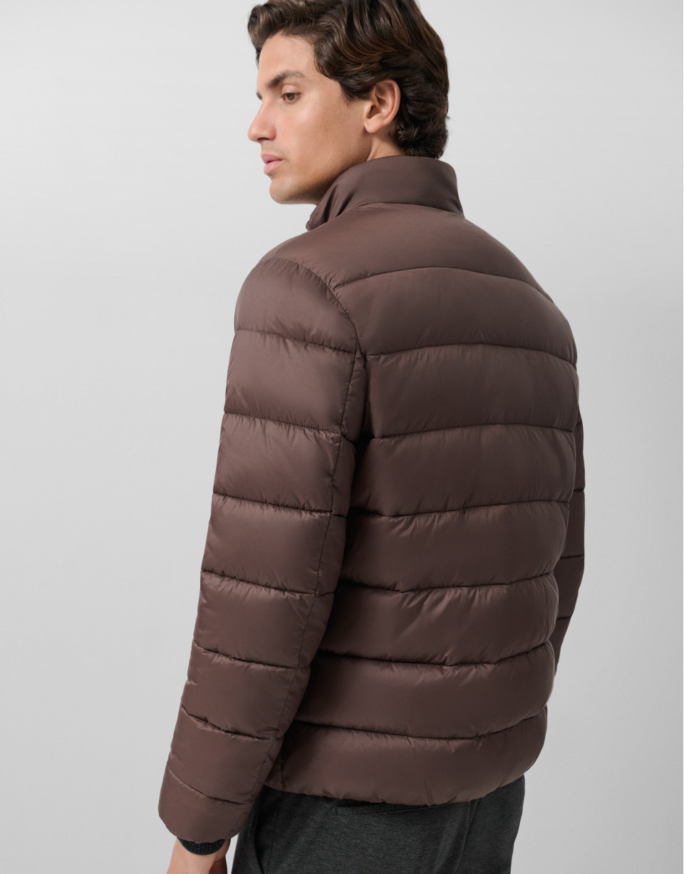Brown padded technical jacket - Man - AW2025 | Roberto Verino