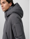 Trench largo técnico acolchado color gris oscuro | Roberto Verino