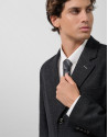 Black/white twill coat - Man - AW2025 | Roberto Verino